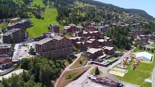 La station de Nendaz en drone - Haute-Nendaz Canton du Valais Suisse