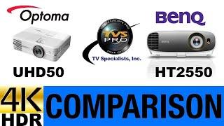 Optoma UHD50 vs BenQ HT2550 4K UHD Comparison