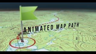 Animated Map Path After Effects template