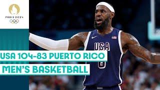 USA  defeat Puerto Rico  to enter quarter-finals in mens basketball   Paris 2024 highlights