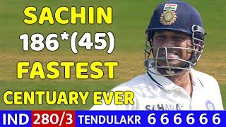 SACHIN TENDULKAR 24TH HUNDRED 186 NOT OUT VS NEW ZEALAND ODI 1999  IND VS NZ MOST SHOCKING EVER