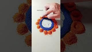 Simple Rangoli  Satisfying Rangoli  Easy Rangoli Tips and Tricks  ASMR #rangoli #satisfying #asmr