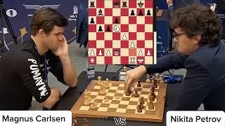 Magnus Carlsen Vs Nikita Petrov  FIDE World Rapid Championship • 2023