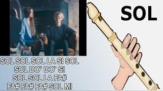 Tom Odell Another love flauta dulce fácil tutorial con animación easy flute recorder