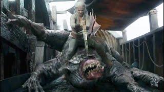 Geralt and Ciri VS Aeschna - Ship Monster Fight Scene The Witcher Season 3