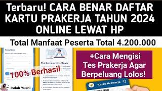 TerbaruCARA DAFTAR KARTU PRAKERJA 2024 ONLINE LEWAT HP  CARA DAFTAR PRAKERJA 2024 AGAR LOLOS