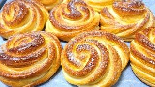 Пуховые булочки. Сахарные плюшки  Down buns. Sugar buns