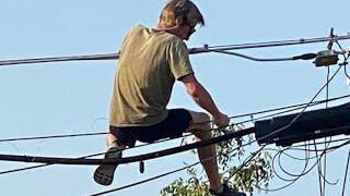 Copper thieves caught on camera risking death to steal utility lines in North Texas