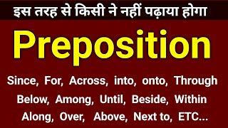 All Prepositions - Since For Until Below onto across etc ...  Preposition in English Grammar