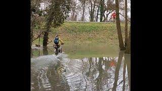 Hochwasser in Mannheim Waldpark Winter 2021