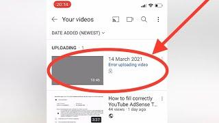 Fix YouTube Upload Video on phone  Error uploading video