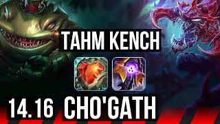 TAHM KENCH vs CHOGATH TOP  66% winrate Dominating 1134  EUW Master  14.16