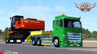 Mod Bussid Truk Trailer Hino 500 Muat Excavator  Bus Simulator Indonesia