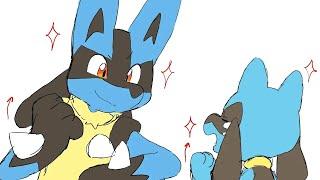 Lucario and Riolu