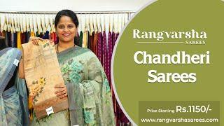 Chanderi Sarees-Rangvarsha Sarees- Floral Printed sarees on soft Chanderi- 10th September 2024