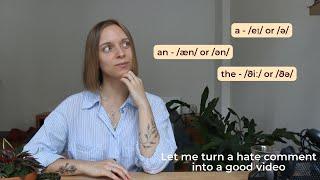 How to pronounce English articles in fast speech