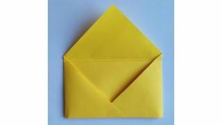 Как сделать конверт из бумаги для письма денег или открытки без клея. Оригами. Поделка.