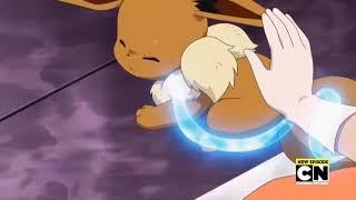 Serenas Eevee Evolves Into Sylveon  Pokemon XYZ Kalos In English  Anime World