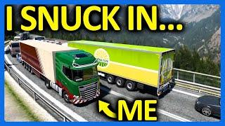 I Snuck into the BIGGEST Convoy in Euro Truck Simulator...