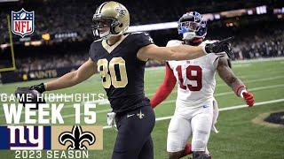 New York Giants vs. New Orleans Saints  2023 Week 15 Game Highlights