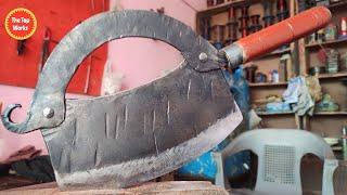 Blacksmith making a antique style Cleaver - The top works