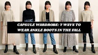 CAPSULE WARDROBE 7 WAYS TO WEAR ANKLE BOOTS IN THE FALL SARAH FLINT PERFECT ANKLE BOOTIE REVIEW