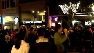 Celebrating SF Giants World Series victory outside Yanceys in the Inner Sunset 1112010