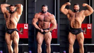 RUSSIAN MUSCLE TITAN - IFBB Pro bodybuilder Mikhail Maslov - Off season muscle checking