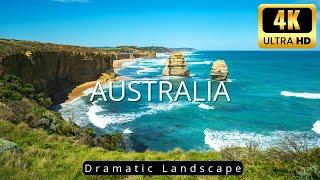 FLYING OVER AUSTRALIA 4K ULTRA HD - DRAMATIC LANDSCAPE SCENERY WITH RELAXING MUSIC FOR STUDY