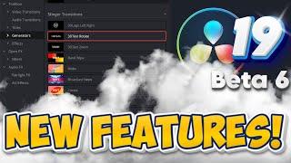 Stinger Transtions DaVinci Resolve 19 NEW FEATURE Beta 6