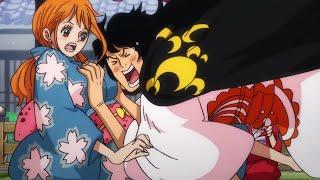 Adult Momo grabbing Namis boobs  Onepiece Anime