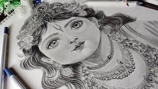 Cute Kanha ji drawing #drawing #art #krishna #youtube #viralvideo