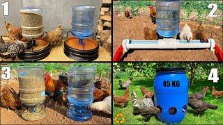 4 Unusual Ideas  Practical Chicken Feeder and Drinker Making in 10 Minutes