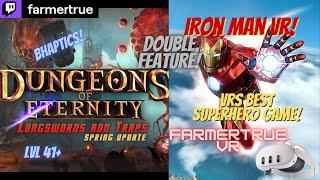 Dungeons of Eternity Longswords + Traps & Iron Man VR VRs Best Superhero game #vr #quest3 #live