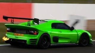 650bhp Noble M12 GTO - Flames sounds and ride around Silverstone HD