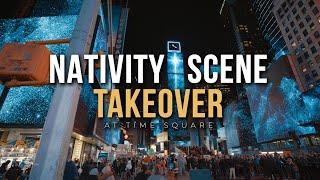 Time Square Billboards Taken Over by Nativity Scene  Christmas Surprise