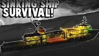 Sinking Ship SURVIVAL and RESCUE - Stormworks Multiplayer Gameplay Challenge