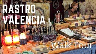 Flea Market Walk Tour 4K Europe - Valencia Spain.