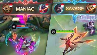 Musuh Maniac Aku Balas Savage - Mobile Legends