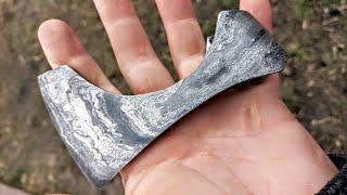 Blacksmithing. Wrought iron Viking age AXE.