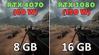 RTX 4070 60W vs RTX 3080 150W Gaming Benchmarks - ASUS ROG Flow X13 2023 Laptop vs XGm eGPU