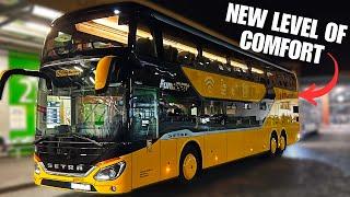 RegioJet BRAND NEW Double-Decker Bus REVIEW  Overnight Prague to Amsterdam