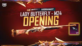 Lady Butterfly M24 Maxing out with 572 Materials  Royal Pass Giveaway   PUBG MOBILE