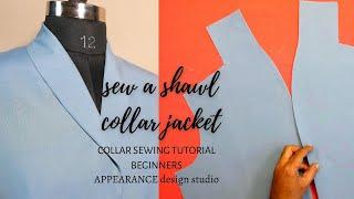 Easy Way To Sewing shawl collar  Coat Collar Tutorial Cutting and Stitching  Sewing Tutorial #23