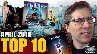 Top 10 most popular board games April 2018