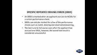 General Critical Driving Errors GCDEs - What are they?