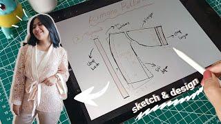 Pertama Kali Jahit Baju Bridesmaid Sendiri  - Part 1 Sketsa Desain & Tes Pola