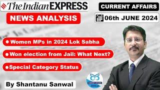 Indian Express Newspaper Analysis  06 JUNE 2024  Special Category Status  Naidu  Nitish  NDA