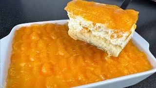 Incredible tangerine dessert in 5 minutes  Everyone is talking about it Quick and delicious