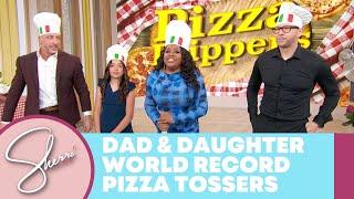 Dad & Daughter World Record Pizza Tossers  Sherri Shepherd